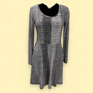 Elegant Michael Kors Black and White Patterned Dress